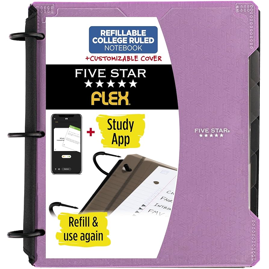 REWARDS　FLICK　Room97　セット Amazon.com : Five Star Flex Refillable Notebook + Study App